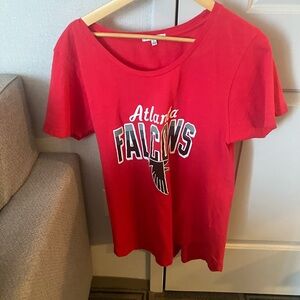 Junk Food ATL Falcons NFL football team logo Raglan Baseball T Shirt size large